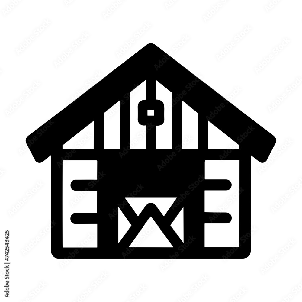 Simple Horse Stable Icon Vector In Trendy Flat Isolated On White Background. Used For Equestrian Or Farm-Related Content, It Embodies Rustic Charm In A Minimalist Design. Simple Horse Stable Icon Vector In Trendy Flat Isolated On White Background. Used For Equestrian Or Farm-Related Content, It Embodies Rustic Charm In A Minimalist Design.
