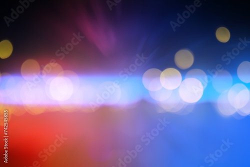 Abstract background. Bokeh and lights on a smooth blue and red background. Technology Blue gradient defocused abstract photo smooth background