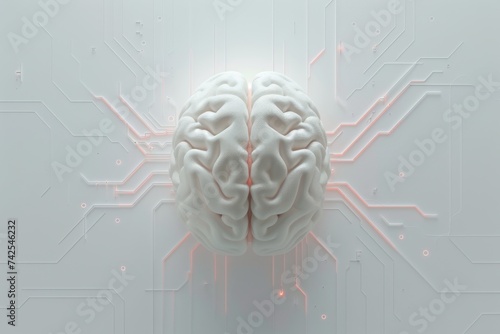 AI Brain Chip mental. Artificial Intelligence compound mind neurotechnology innovation axon. Semiconductor ltp circuit board health data interoperability photo
