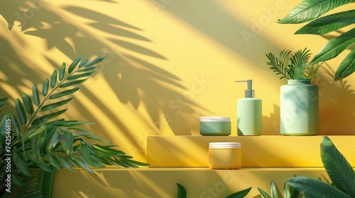 Creating a cosmetic backdrop for product branding and packaging presentations...