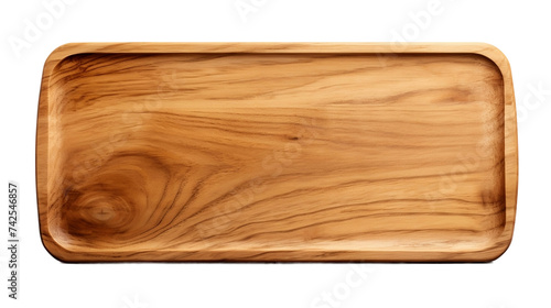 Realistic Wooden Platter Board, Rustic Serving Surface On White Or Transparent PNG Background