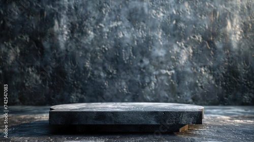 Creating an abstract background with a geometric podium for showcasing produc...