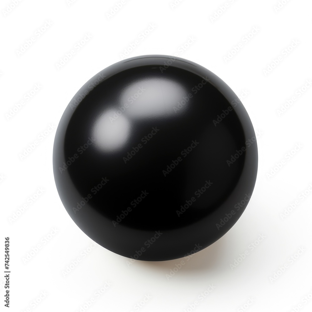 Black Ball on Isolated White Background. Plastic Sphere with Circle Buttons in Different Colors Black Ball on Isolated White Background. Plastic Sphere with Circle Buttons in Different Colors