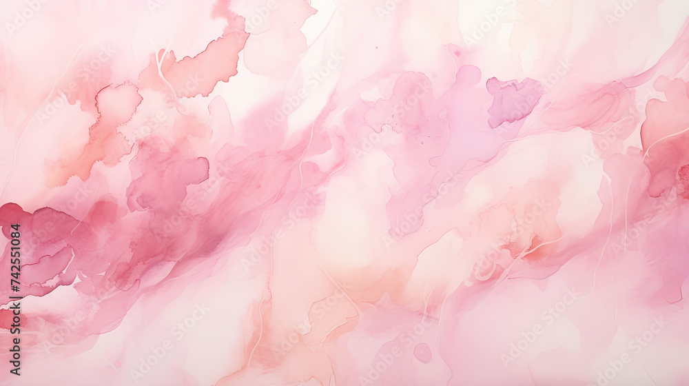 Fototapeta premium Abstract Millennial Pink Watercolor Bliss background Ai Generative