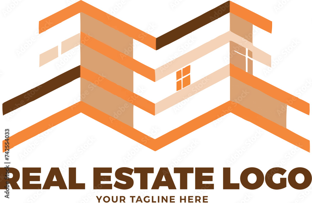 Free vector abstract concept logo design for real estate. Free vector abstract concept logo design for real estate.