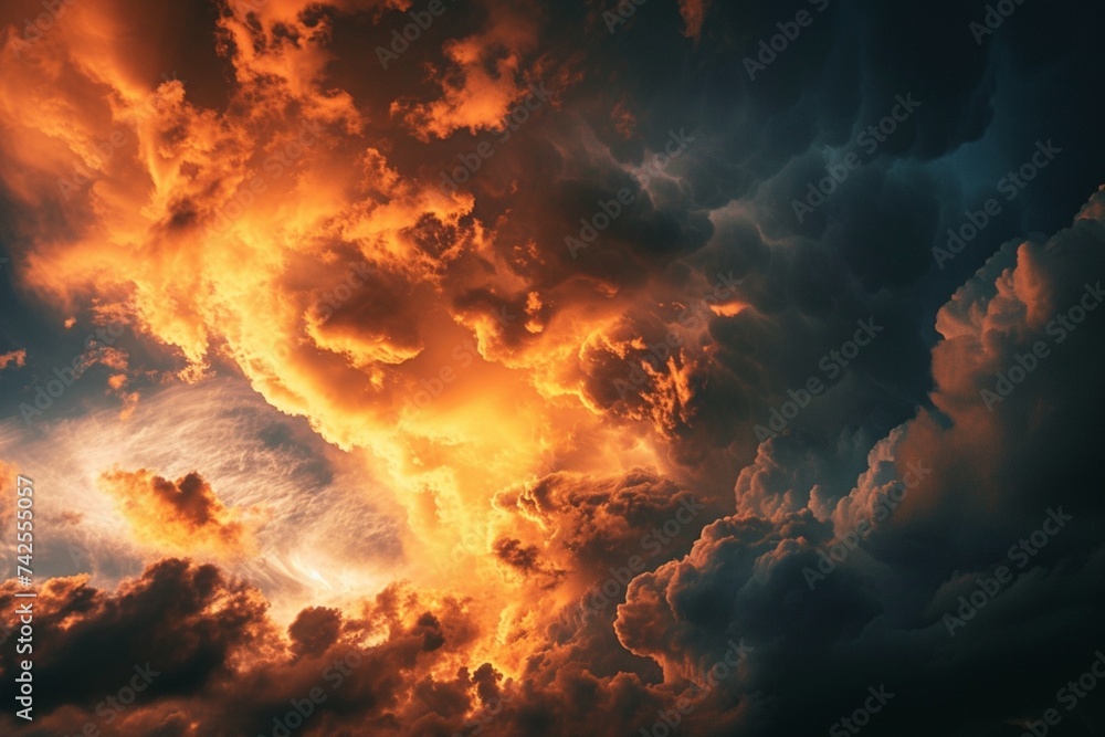 fire in the clouds