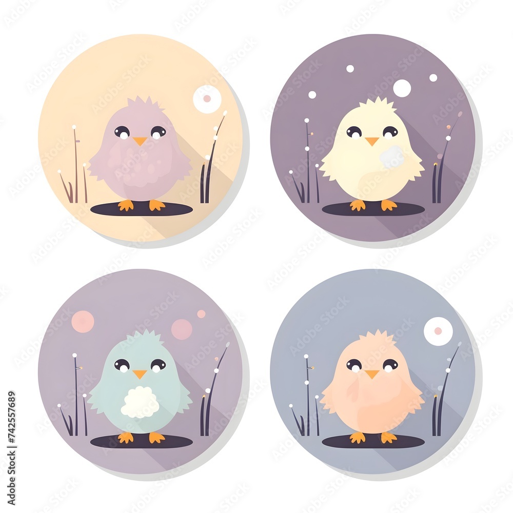 Light color easter egg icon set Light color easter egg icon set