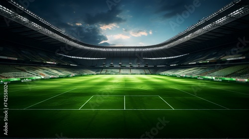 Soccer Stadium Lawn - Created with Generative AI   © Devian Art