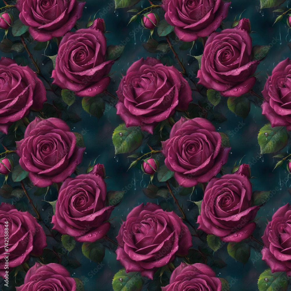 Fototapeta premium red and yellow roses