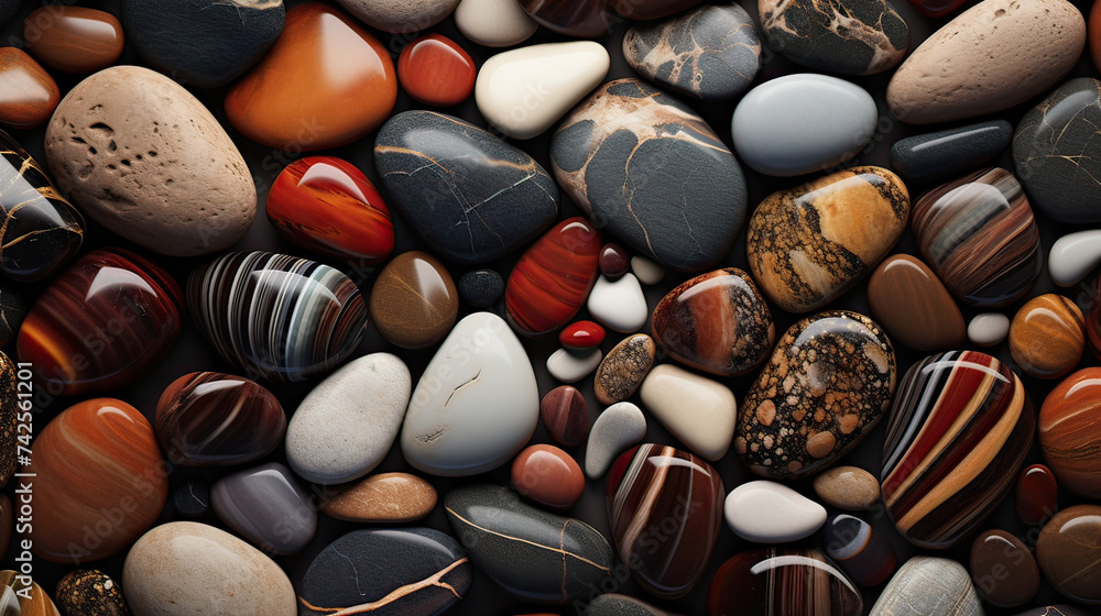 The intricate patterns and details of different stones, ensuring a balance between texture and composition background Ai Generative
The intricate patterns and details of different stones, ensuring a balance between texture and composition background Ai Generative