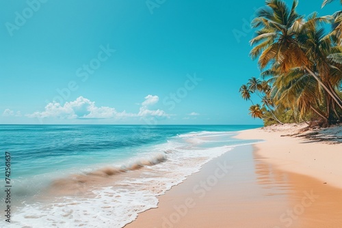 beach with palm trees © Zabi