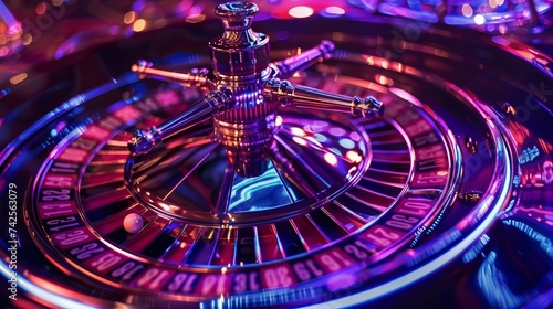 A mesmerizing animation showcasing the motion of a spinning roulette wheel