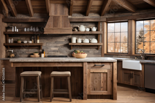 Modern Rustic Kitchen: A Simple and Clean Wooden Interior Design with Bright White Space © SHOTPRIME STUDIO