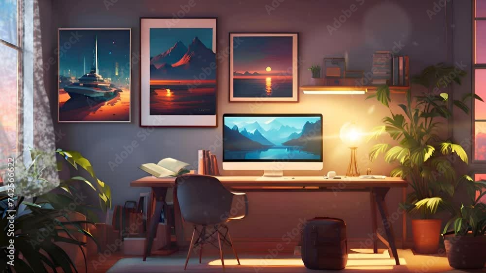 Computer Studio Background Image studio space open lighting evening warm background room living cozy ...