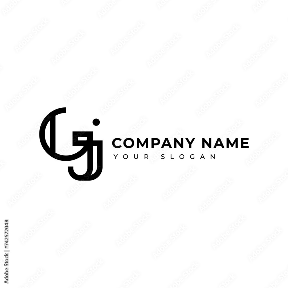 Modern Letter gj logo vector design template Modern Letter gj logo vector design template