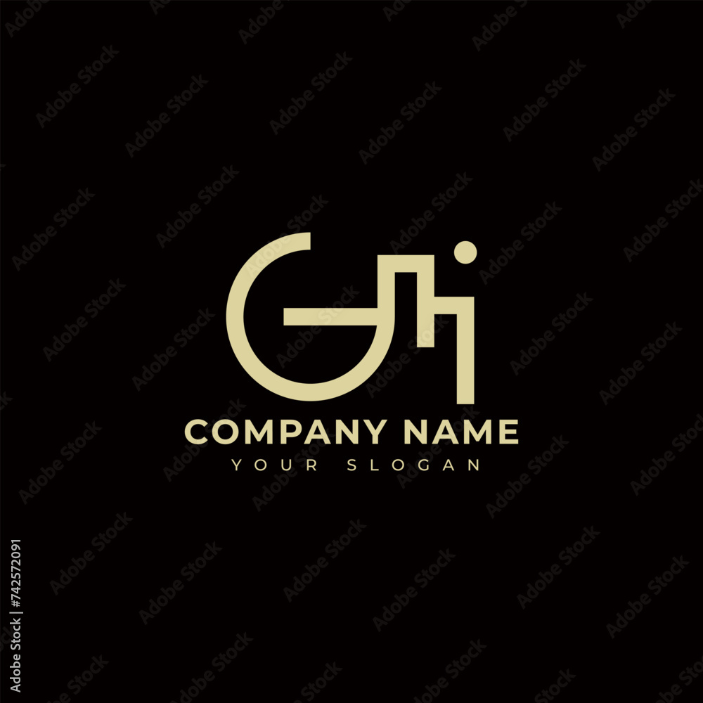 Modern Letter gm logo vector design template Modern Letter gm logo vector design template