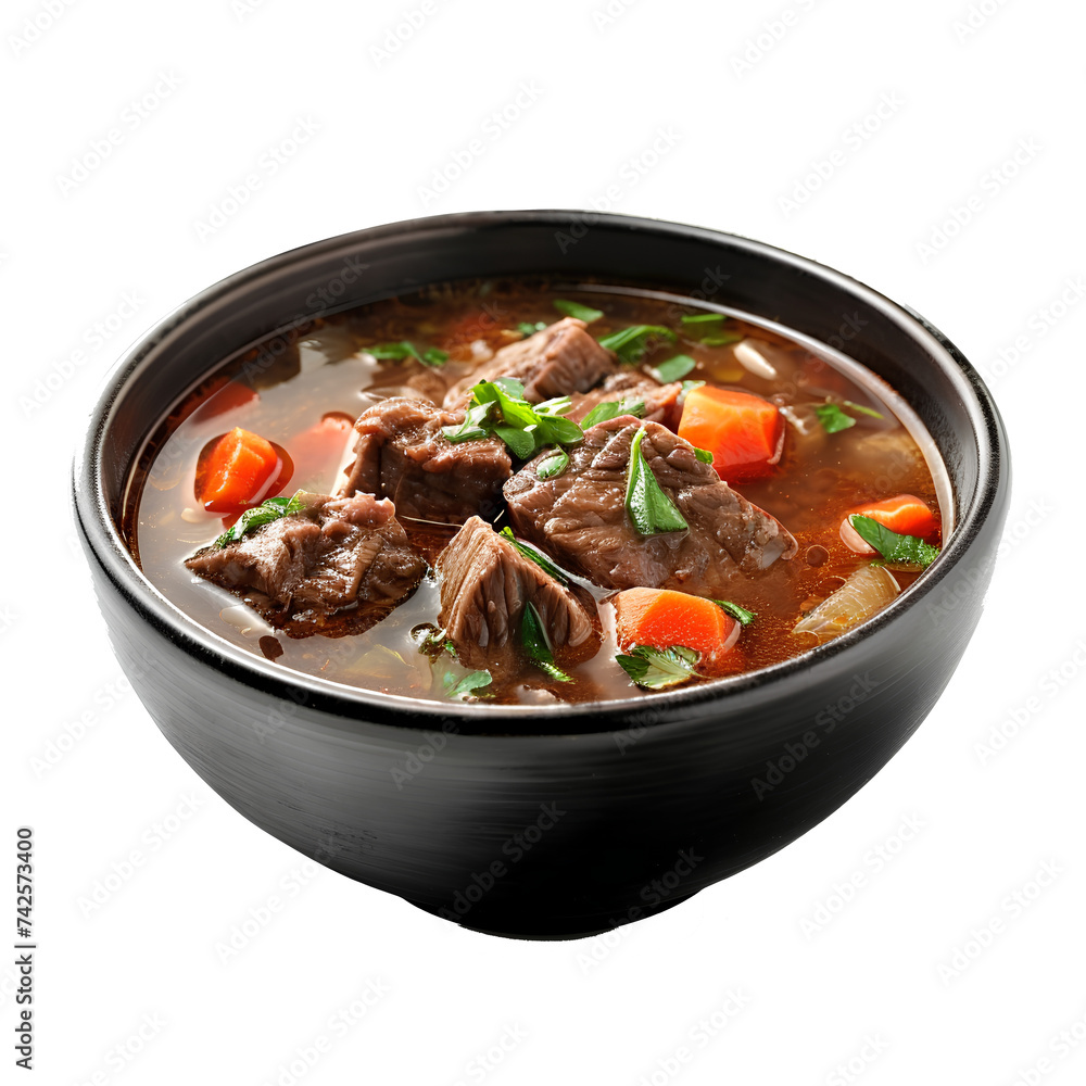 Beef Soup isolated, transparent background white background no background Beef Soup isolated, transparent background white background no background