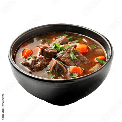 Beef Soup isolated, transparent background white background no background