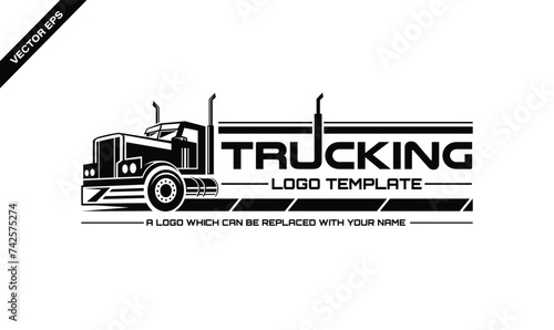 Trucking logo template. 