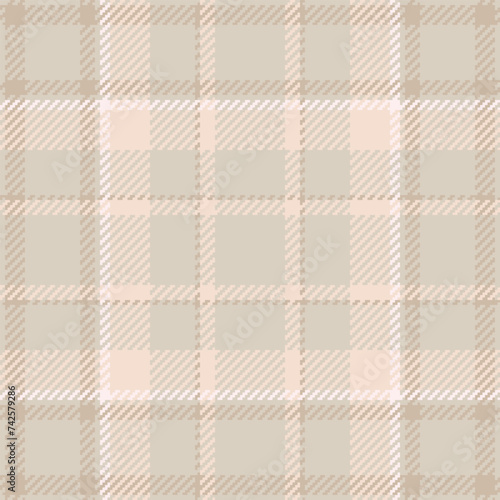 Fabric tartan texture of seamless background vector with a plaid pattern check textile.