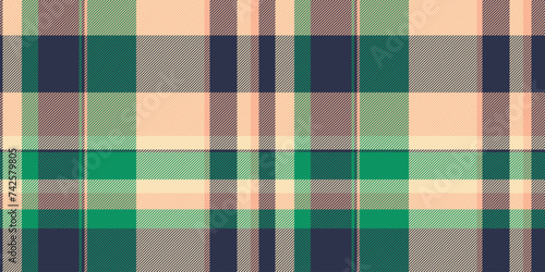 Doodle tartan plaid pattern, christmas card textile check fabric. Bedding vector background texture seamless in dark and moccasin colors.