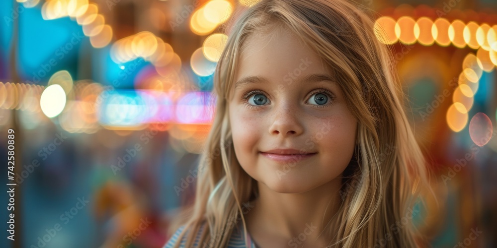 A charming portrait of an adorable, smiling girl enjoying the outdoors in a park. A charming portrait of an adorable, smiling girl enjoying the outdoors in a park.