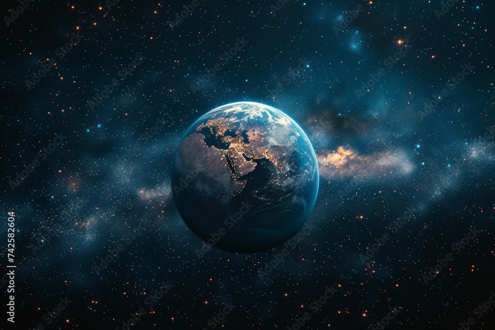 Obraz premium earth and moon