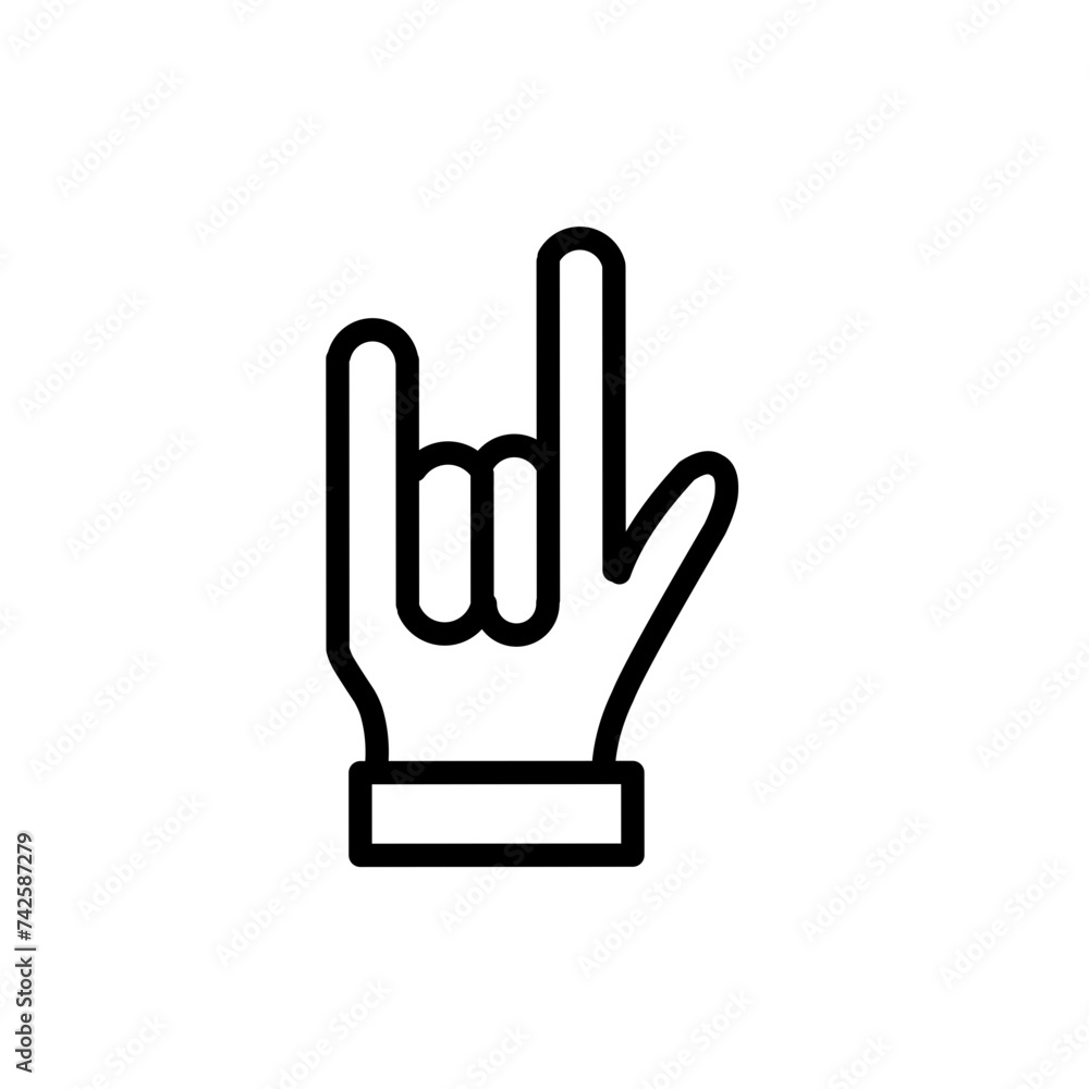 Vector of hand line icons. Contains icons victory, like, ok, click, rock, fist, peace and more. Vector of hand line icons. Contains icons victory, like, ok, click, rock, fist, peace and more.