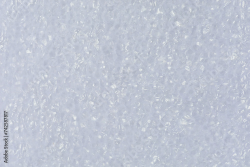 Close-up shot of White foam board. show texture Detail of plastic material. with Synthetic Suitable for use as background images