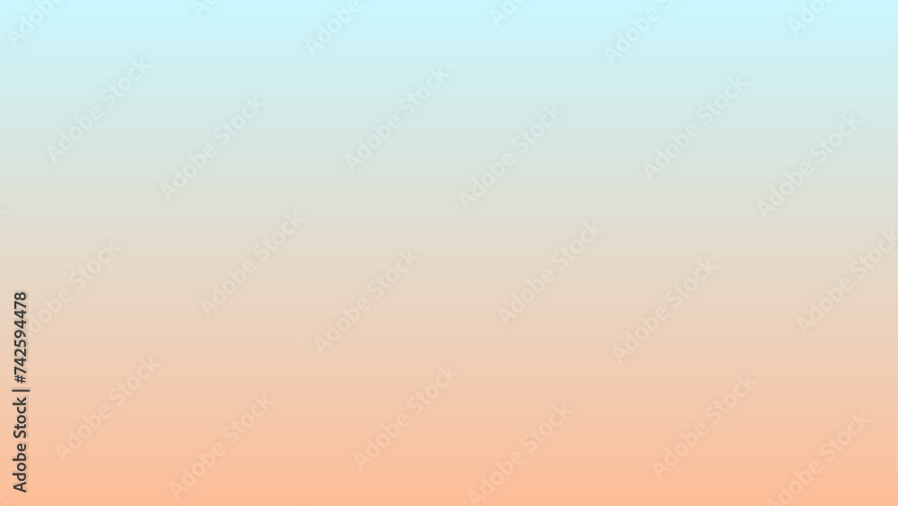 Abstract blurred Peach Fuzz light sky blue color gradient vector background. Textured backdrop. Luxury template for ads, flyer, poster, web. Pastel screen. Premium banner. NFT card. Cover design.