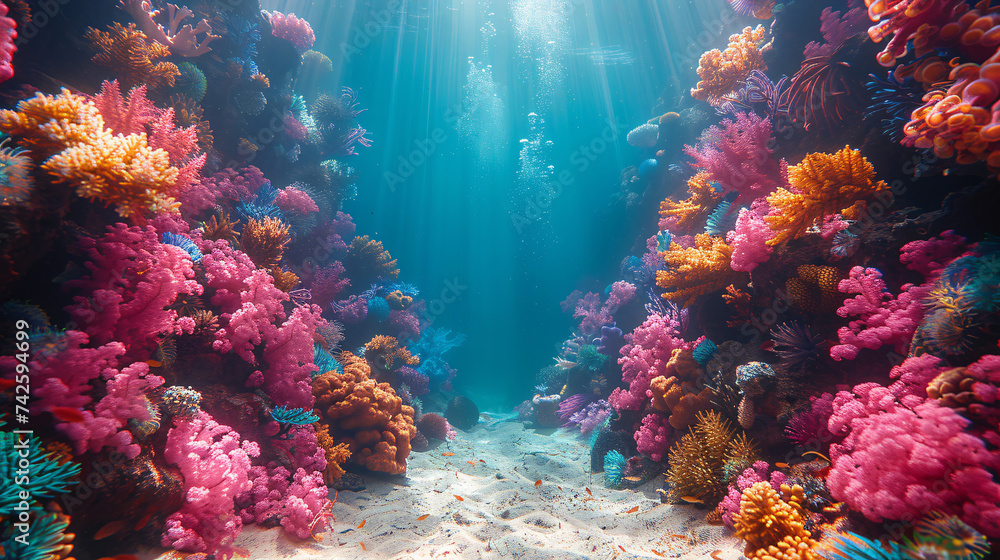 Generative AI, scenery under the sea
