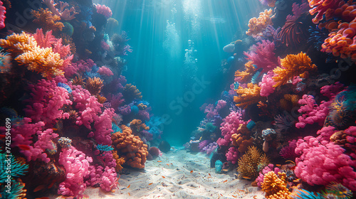 Generative AI, scenery under the sea © 예슬 김