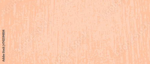 Textured horizontal background. Peach fuzz color. Vector illustration. Isolated background. Crumpled paper. Striped abstraction. Idea for web design.