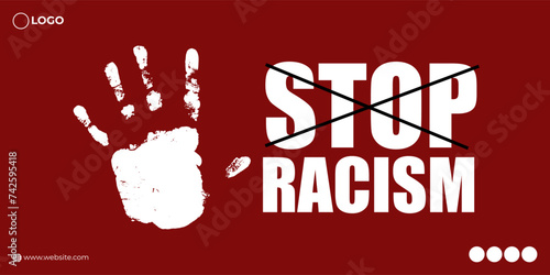 Vector illustration of International Day for the Elimination of Racial Di social media feed template
