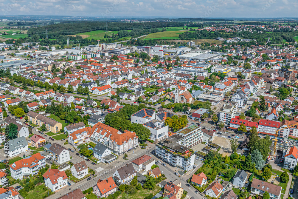 Blick auf die Stadt Senden in der Region Donau-Iller