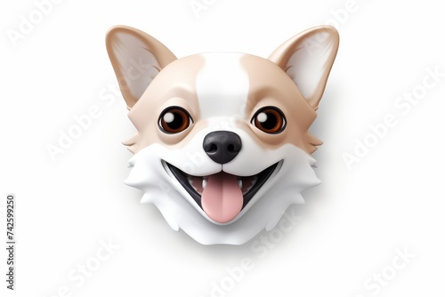 Cute dog icon on white background © Tixel