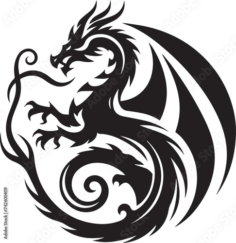 Dragon Tattoo Vector Design