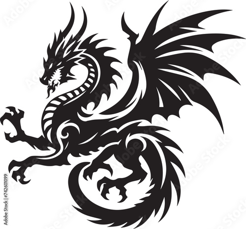 Dragon Tattoo Vector Design