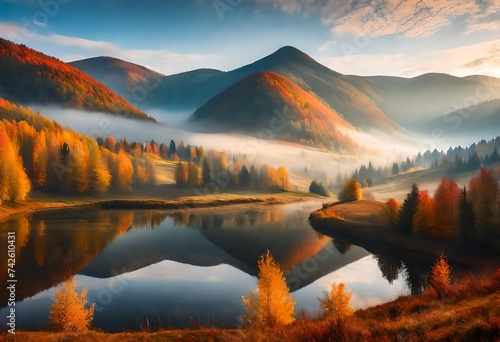 Fabulous autumn view of mountain valley.  © Muhammad