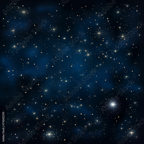 Hyper realistic night sky filled with stars. Generative AI