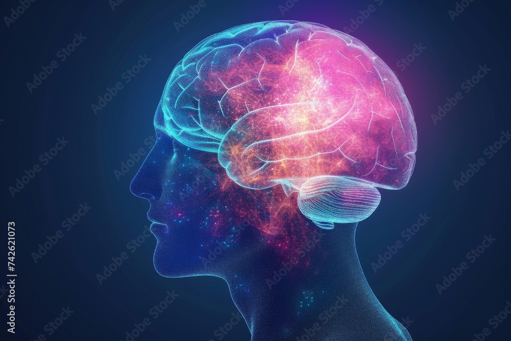 AI Brain Chip insight. Artificial Intelligence neuroprosthetics human