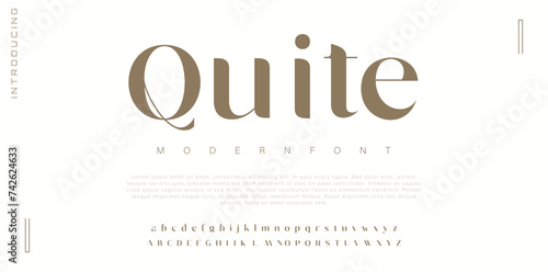 Quite Luxury alphabet letters font. Typography elegant wedding classic lettering serif fonts decorative vintage retro concept. vector illustration
