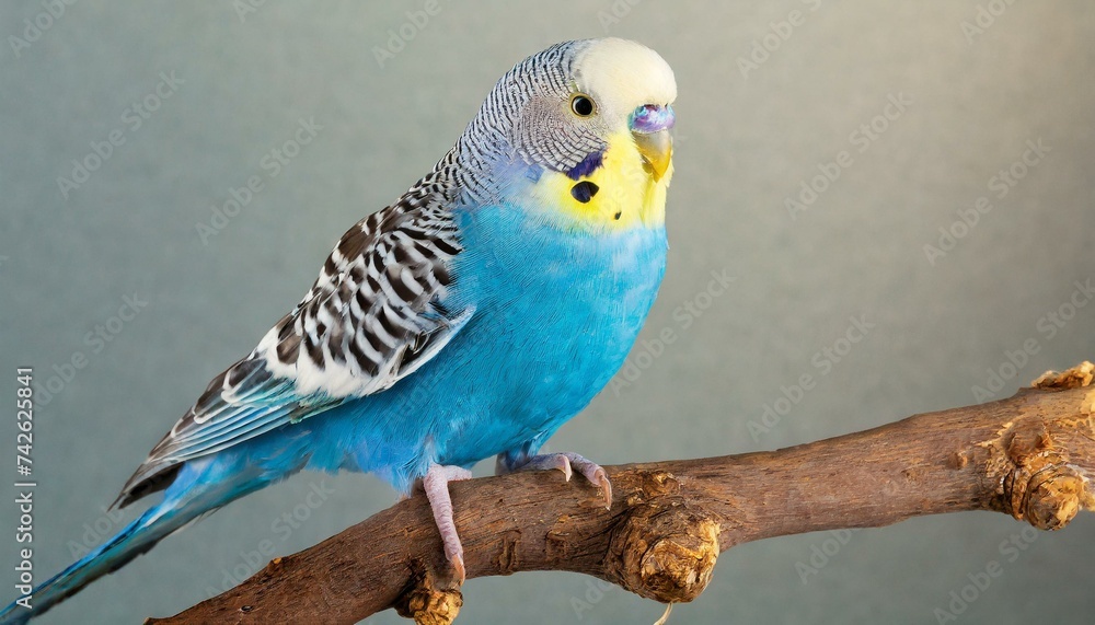 Fototapeta premium A blue budgie on a branch