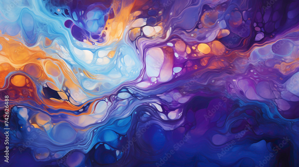 A Canvas Transformed by a Whirlwind of Dazzling Splashes, Each Drop a Burst of Abstract Energy.