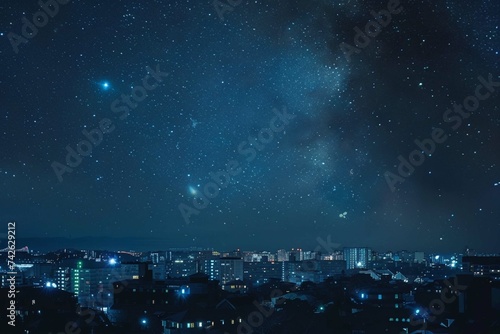 View to night sky