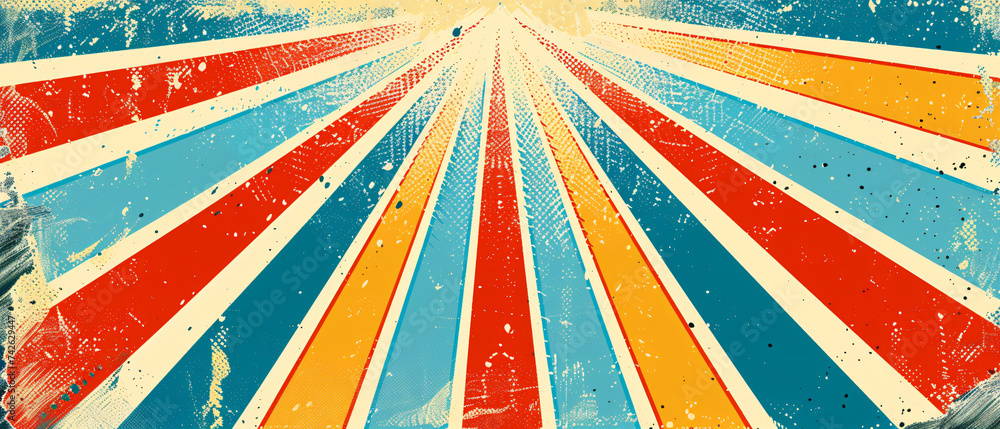 Vintage sun retro banner background