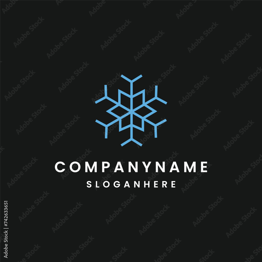 snow logo design template vector illustration snow logo design template vector illustration