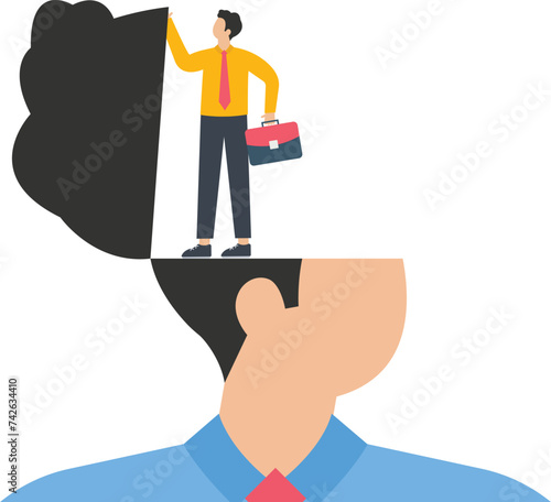 Wisdom knowledge and experience, Thoughtfulness and business foresight, Strategy planning for growth concept,
