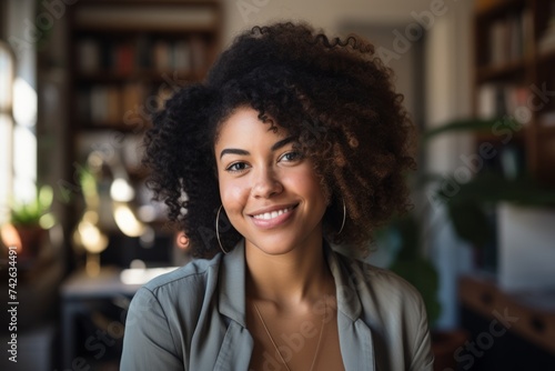 Face, business and black woman in office, smile and marketing agency. African American female, portrait and entrepreneur with confidence, project manager and advertising for company and Nigerian ceo.