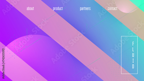 Business Art. Cool 3d Pattern. Purple Dynamic Banner. Technology Fluid. Party Gradient Brochure. Corporate Page. Retro Landing Page. Blue Business Art